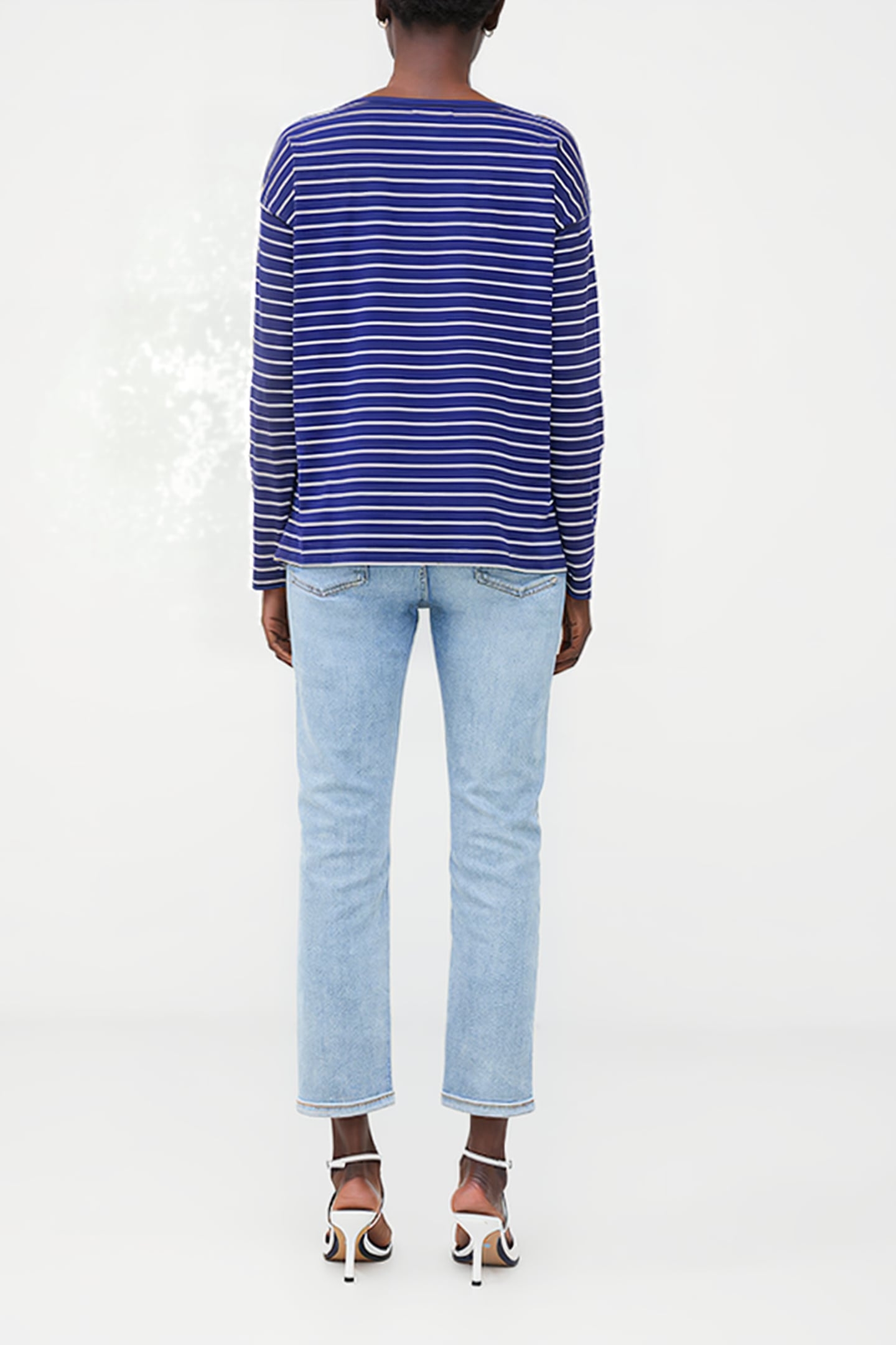 BOAT NECK BRETON L/S DK NAVY/ECRU 3