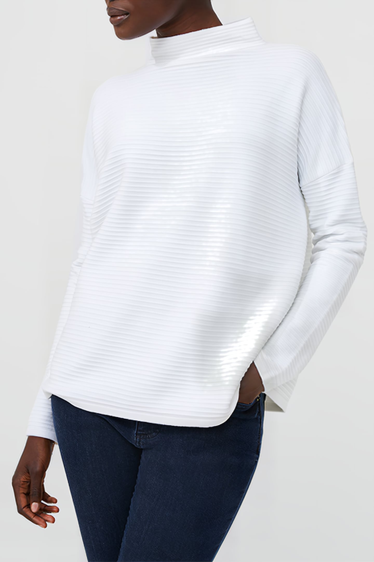 BABYSOFT LENA LS HIGH NK JUMPR WINTER WHITE 2