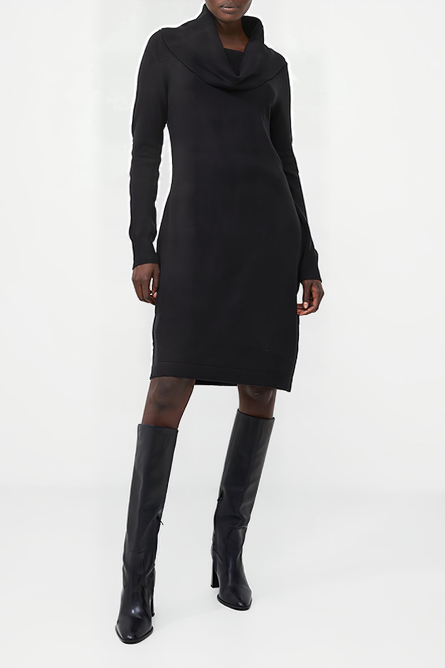 BABYSOFT COWL NK DRESS BLACK 2