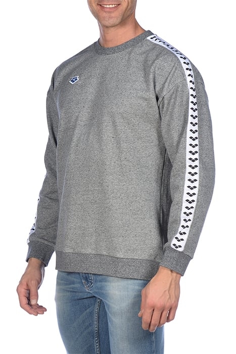 SWEAT TEAM OVERSIZE DARK GREY MELANGE WHITE BL 6