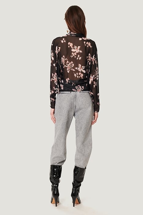 ILEYNIA BLOUSE IN BLACK/ECRU/PINK TOP 3