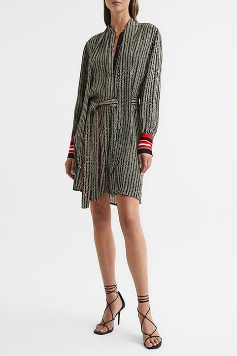 ROBYN DRESS SHIRT BLACK/RED 3