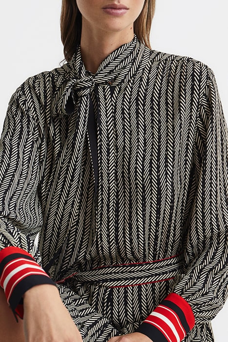 ROBYN DRESS SHIRT BLACK/RED 5