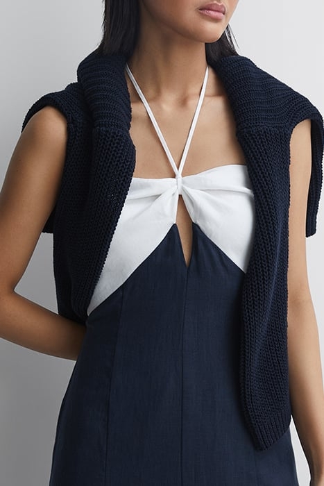 SIAN DRESS NAVY/WHITE 5