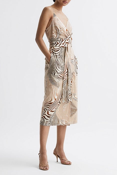 ROSIE DRESS BROWN/WHITE 3