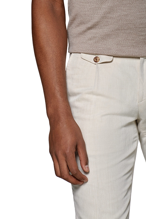 SAND PLEATED BRENTWOOD TROUSERS 6