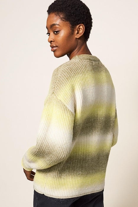 SPRING SPACEDYE JUMPER GREEN MULTI 2