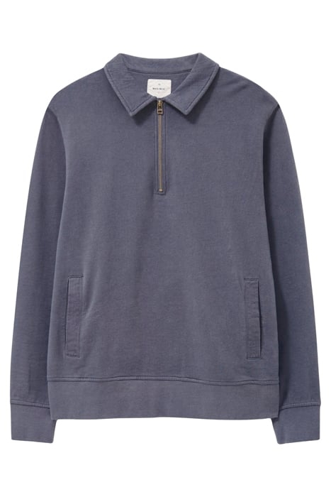 ASHBY HALF ZIP SWEAT DARK GREY 4