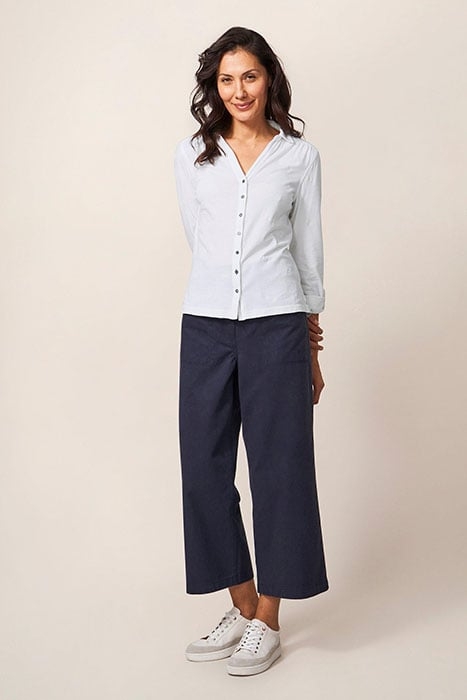 ANNIE EMBROIDERED JERSEY SHIRT BRILLIANT WHITE 1