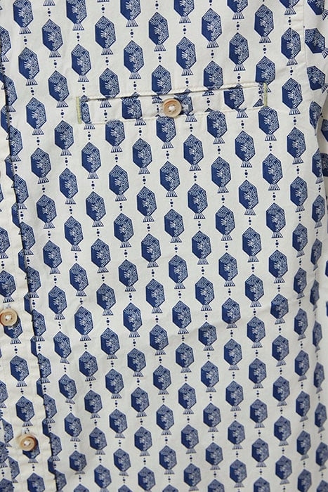 LINEAR FISH PRINTED SS SHIRT WHITE MLT 3