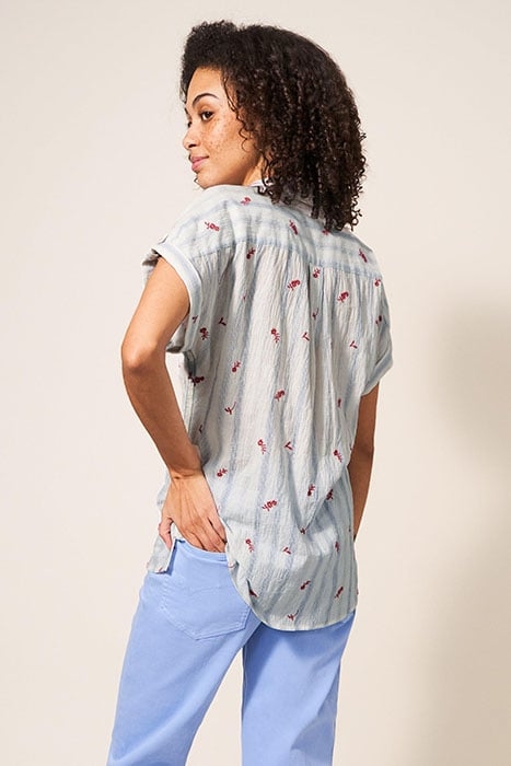 ELLA EMBROIDERED COTTON SHIRT WHITE 2