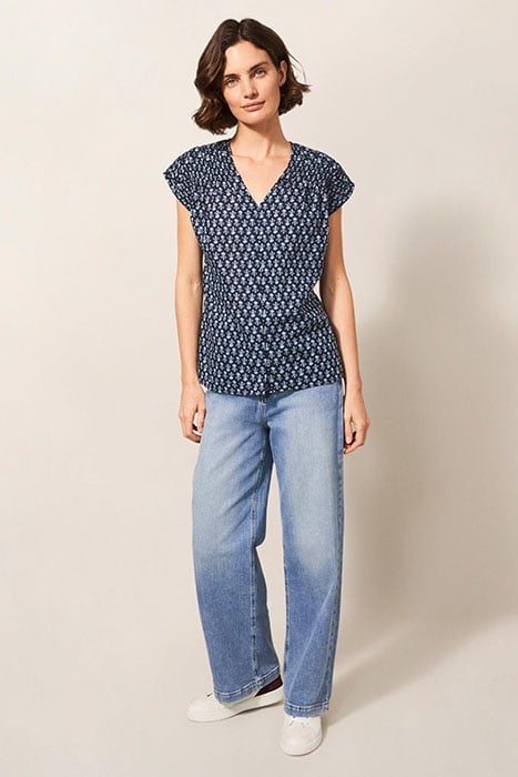 RAE  COTTON VEST NAVY 1