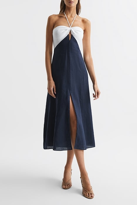 SIAN DRESS NAVY/WHITE 3