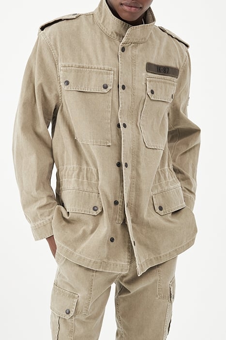LIGHT KHAKI TERRA® DENIM SAFARI JACKET 1