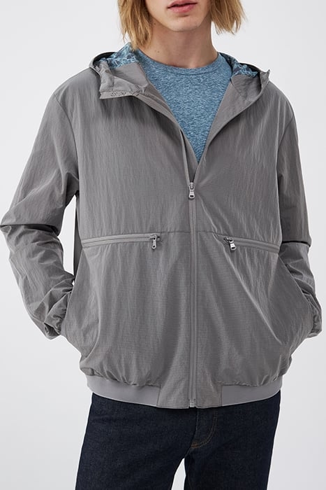 METAL GREY NYLON WATER REPELLENT JACKET 1
