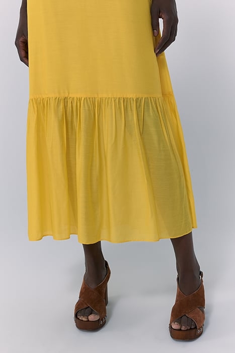 YELLOW RUFFLED STRAPPY LONG DRESS 7