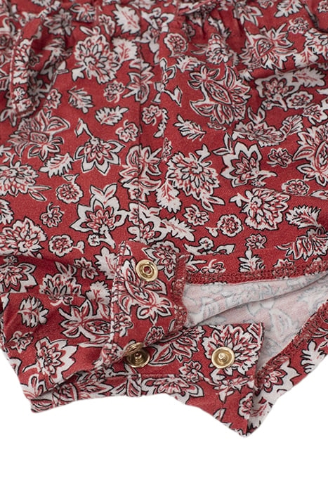 BABY GIRLS’ RED FLORAL PRINT PLAYSUIT 3