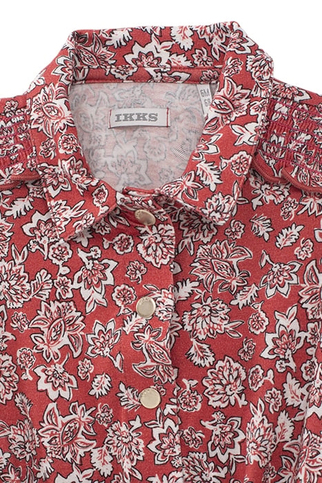 BABY GIRLS’ RED FLORAL PRINT PLAYSUIT 4