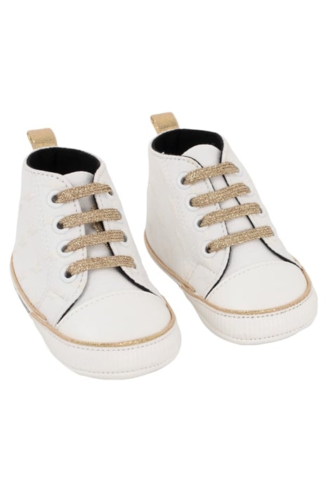 BABY GIRLS’ ECRU TRAINERS WITH GOLD LACES 2