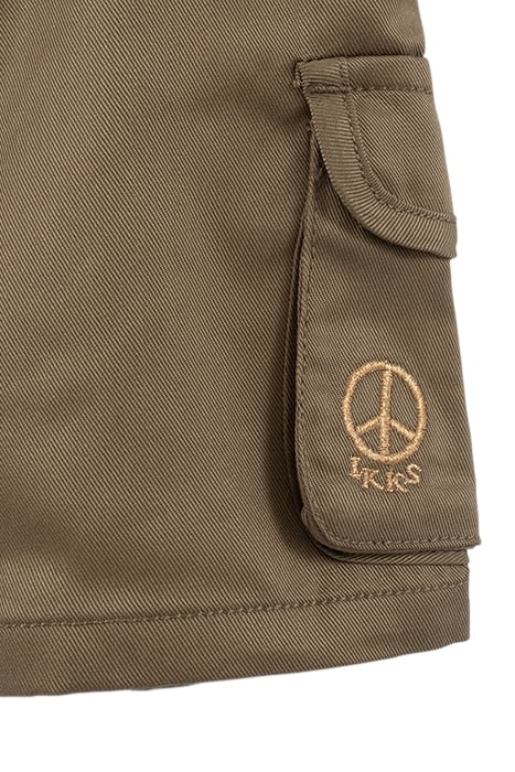GIRLS' KHAKI LENZING™ TENCEL LYOCELL™SHORTS 7