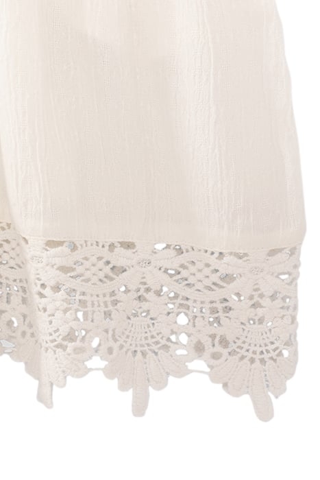 GIRLS' ECRU LACE-EDGED ECOVERO® PLAYSUIT 4