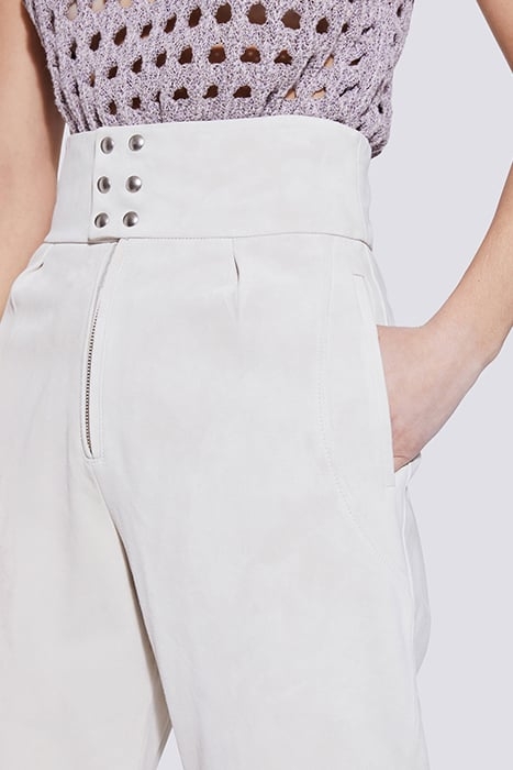 SCAPOLI LEATHER PANT IN OFF WHITE 4