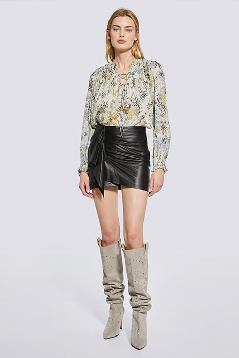 ZYRMA LEATHER SKIRT IN BLACK 1