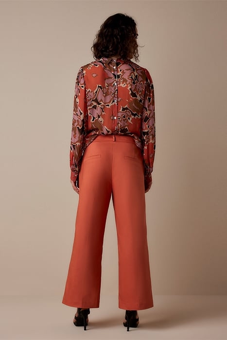 TROUSERS WIDE LEG CLASSIC STRETCH WARM APRICOT 2