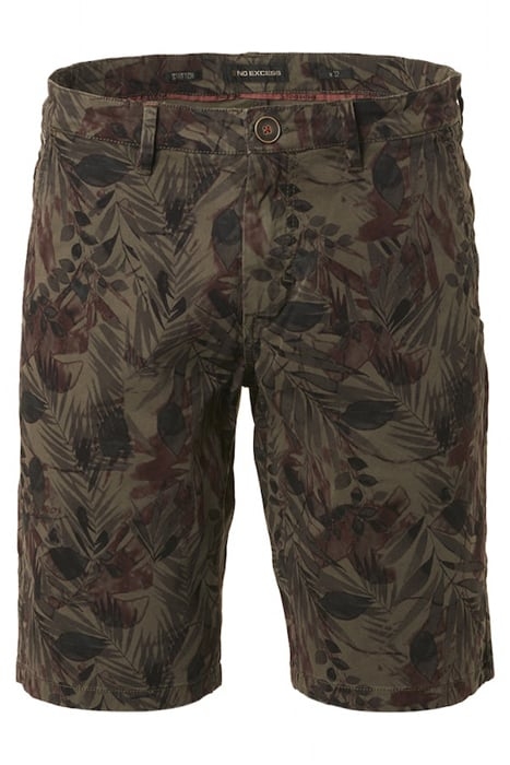 SHORT ALLOVER PRINTED GARMENT DYED STRETCH ARMY 1
