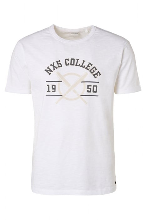 T-SHIRT CREWNECK GARMENT DYED PRINT WHITE 1