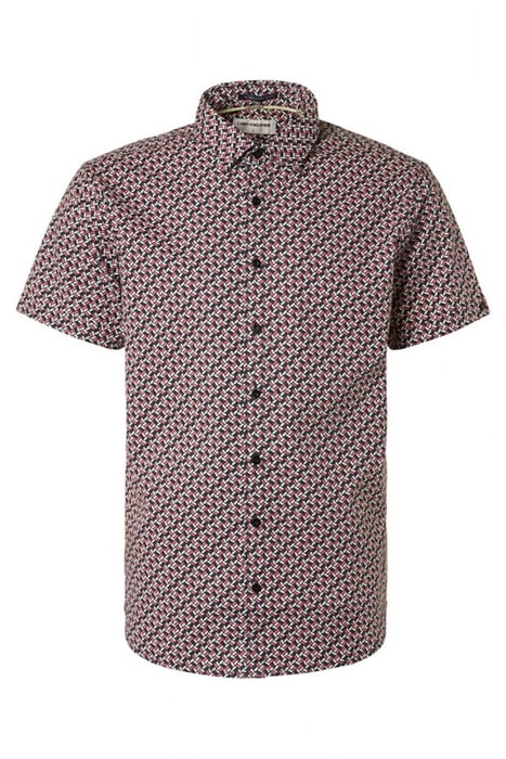 SHIRT SHORT SLEEVE ALLOVER PRINTED STRETCH OLD PINK 4