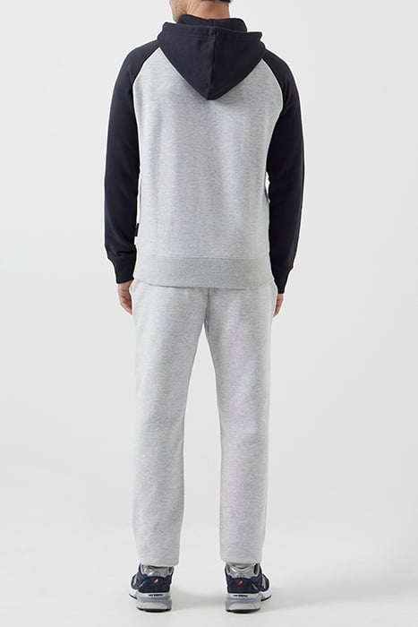 LOGO OVERHEAD RAGLAN SWEAT HOODIE DK NAVY/LGT GREY MEL 2