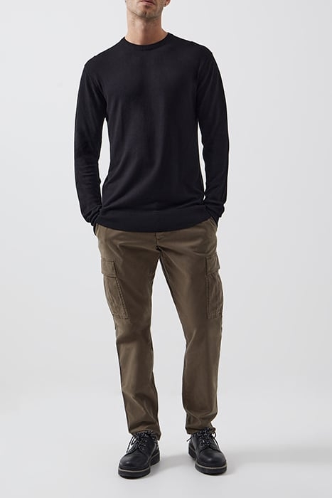 CREW NECK KNIT JUMPER BLACK 1