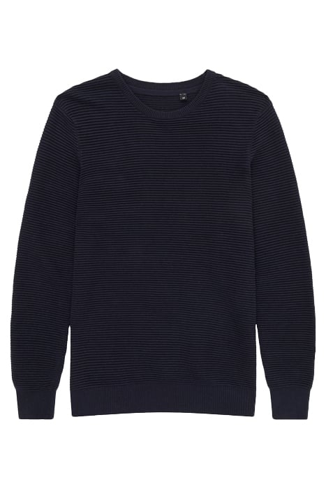 OTTOMAN CREW NECK JUMPER DARK NAVY 4
