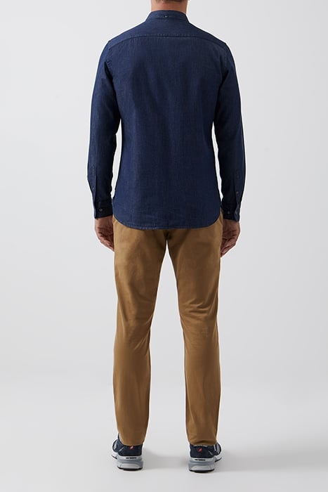 DENIM LONG SLEEVE SHIRT DARK WASH 2