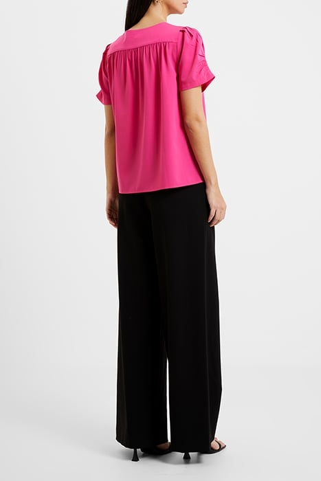 CREPE LIGHT V NECK TOP FUCHSIA 3