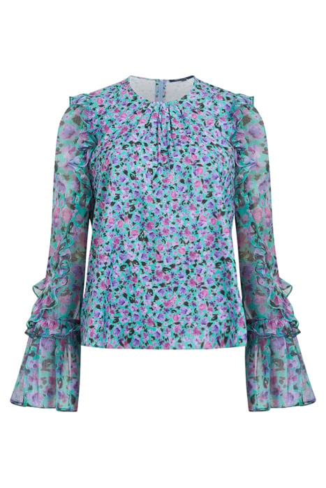 ALEZZIA ELY JACQUARD MIX TOP JADED TEAL 3