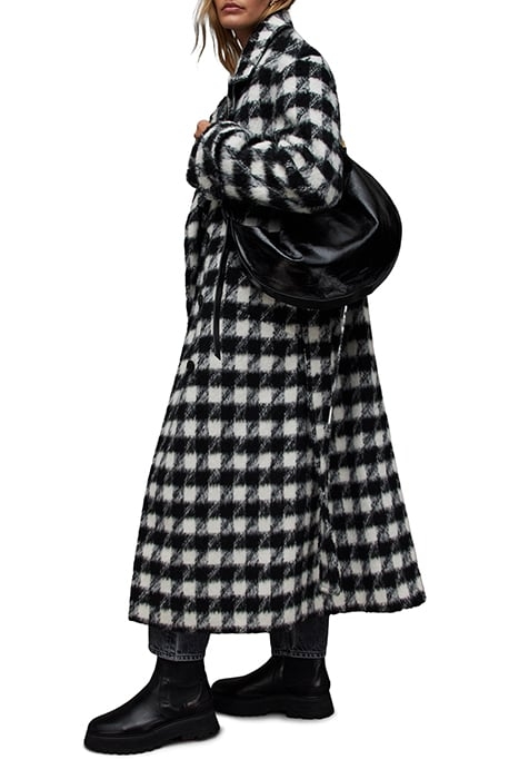 HAITHE CHECK COAT BLACK/WHITE 6