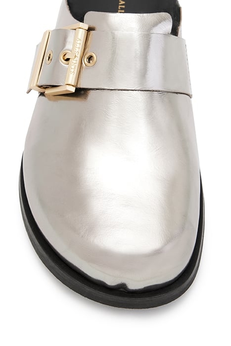 VENUS SHEARLING MULE MIRROR SILVER 5