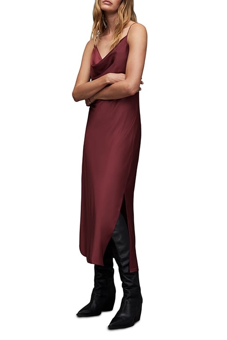 HADLEY DRESS WINTER ORCHID RED 4
