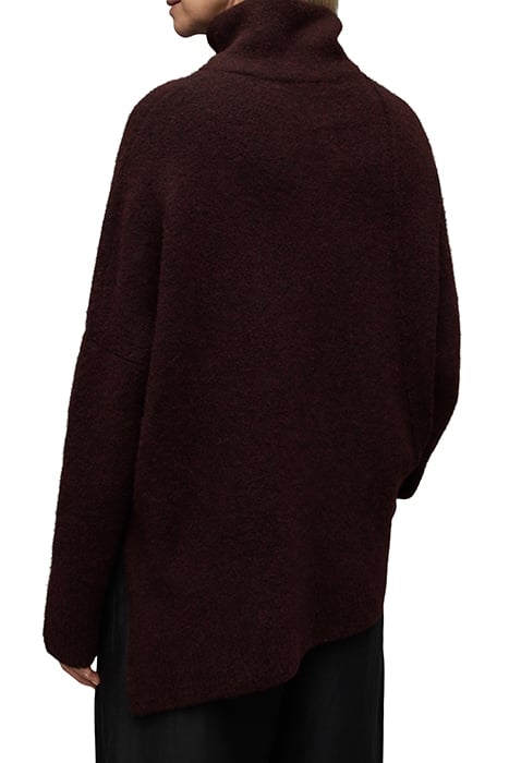 LOCK ROLL NECK RAISIN RED 2