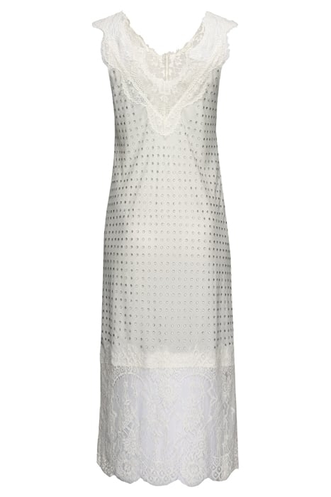 AMALIA ABITO CREPE BORCHIETTE WHITE 4