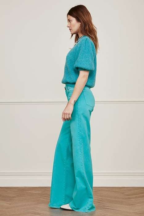 EVA WIDE LEG TROUSERS TYROL TURQUOISE 3