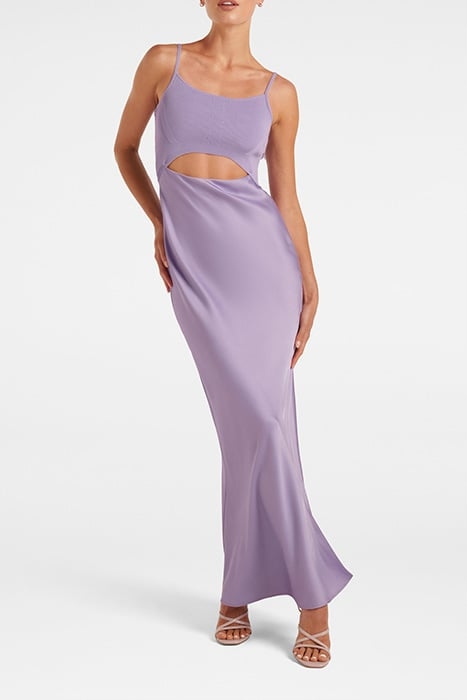 ERIKA FRONT CUT OUT KNIT DRESS BLOSSOMING LILAC 1