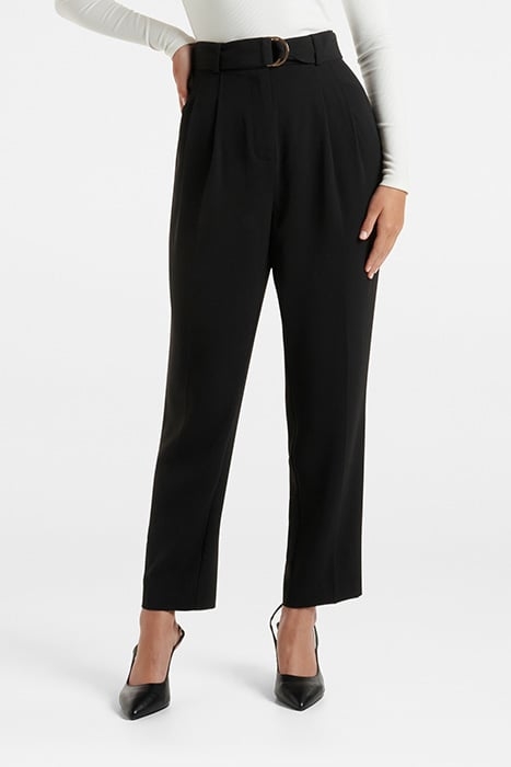 ELIZABETH BELTED TAPERED PANT BLACK 1