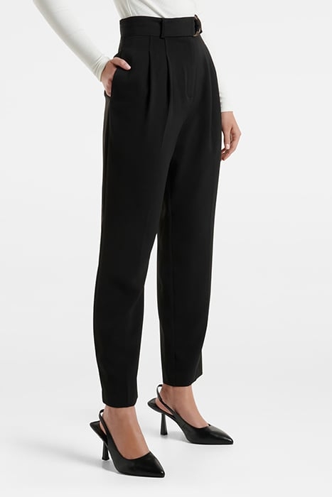 ELIZABETH BELTED TAPERED PANT BLACK 5