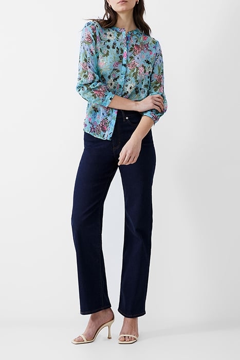 BLOSSOM HIBISCUS L/S HENLEY STILL WATER 2