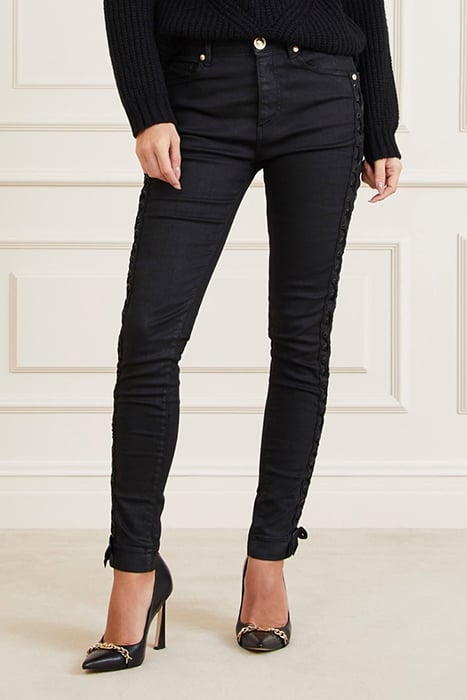 EVELYN DENIM BLACK SKINNY COATED 1