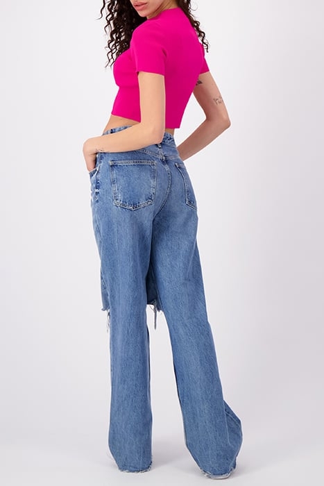 HIGH COLLAR RIB TOP PINK 3