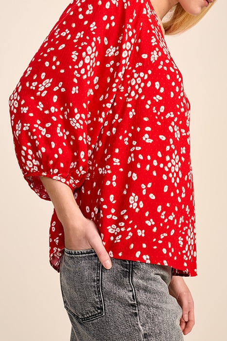 CHAPMAN - CHERRY BLOUSE WITH ABSTRACT FLORAL PRINT 3